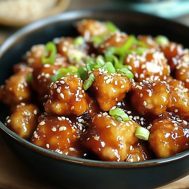 Karamellisiertes Sesam-Hähnchen – Süß und würzig!