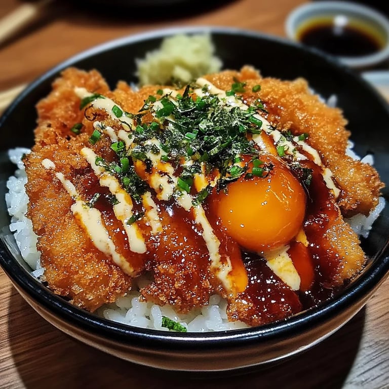 Japanese Katsu Bowls with Tonkatsu Sauce