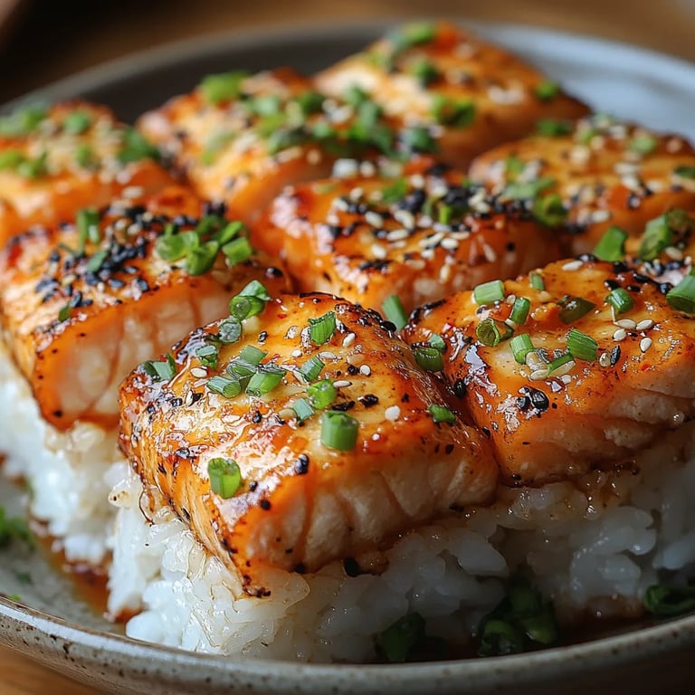 <p>Arroz Crujiente con Salmón Picante en Freidora de Aire: Una Increíble Receta Última</p>