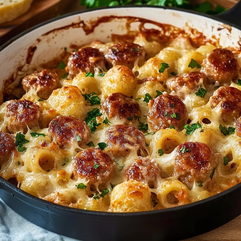 Käsenudeln mit Fleischwurst