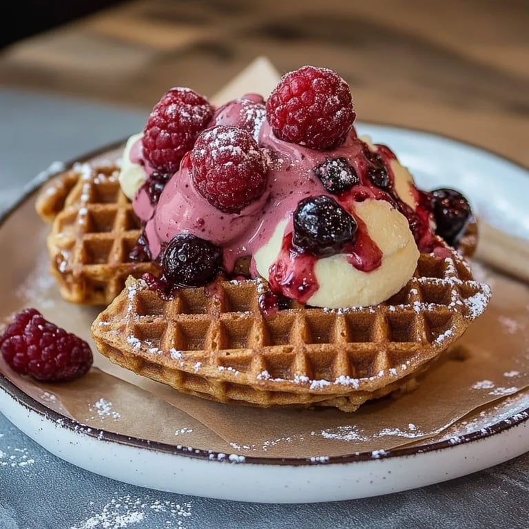 Selbstgemachte Waffelbecher