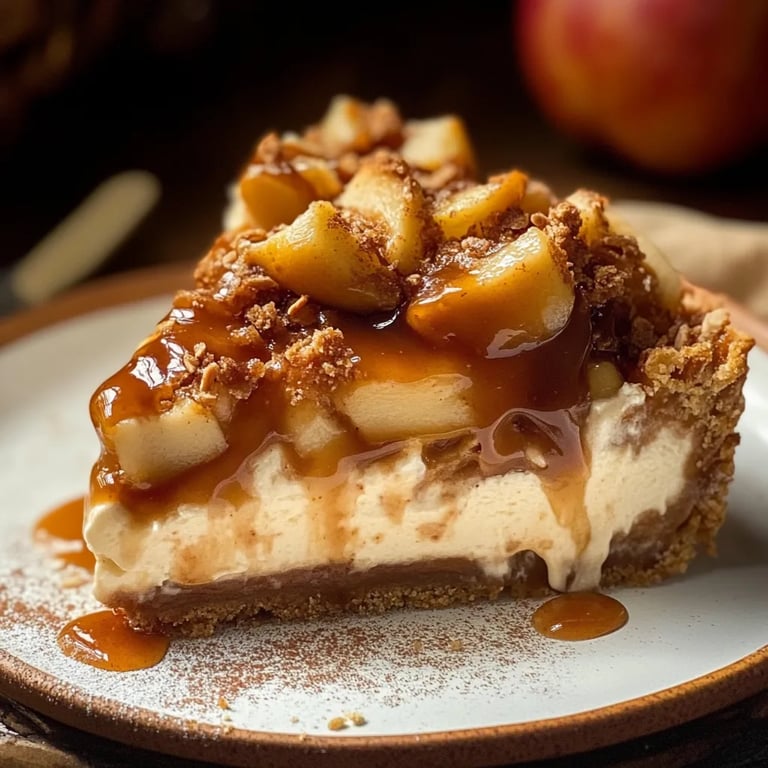 Salted Caramel Apple Pie Cheesecake