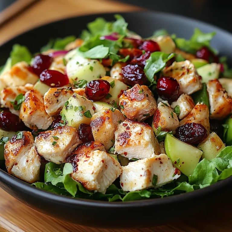 Ensalada de Pollo con Manzana y Arándanos: Una Increíble Receta Esencial