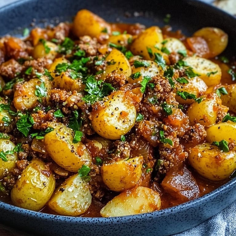 Würzige Kartoffel-Rosenkohl-Pfanne