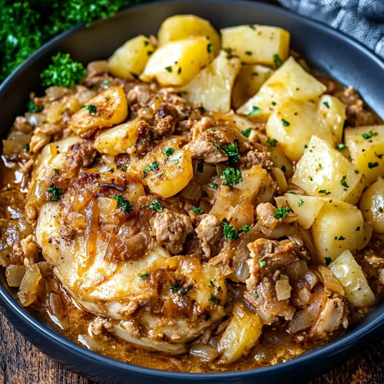 Hackfleisch Kartoffel Pfanne mit Weißkohl