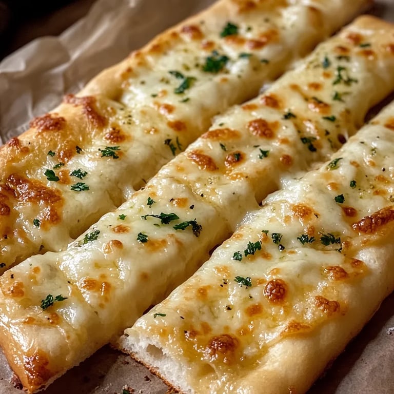 Homemade Cheesy Garlic Breadsticks
