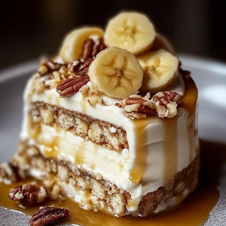 Heavenly Banana Walnut Cream Cake