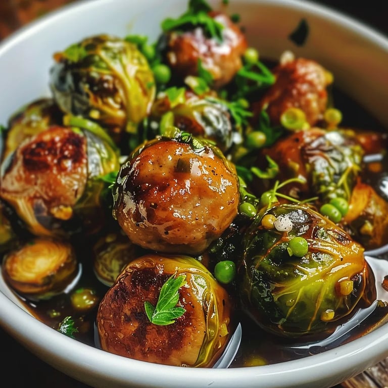 Rosenkohleintopf mit Hackbällchen