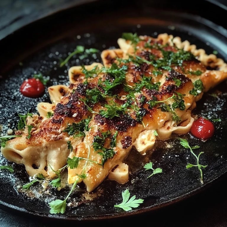 Deftiger Hähnchen Alfredo Auflauf