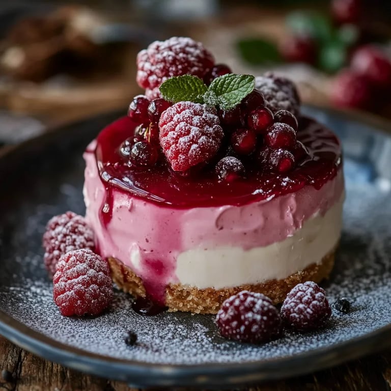 Spekulatius Dessert mit Himbeeren