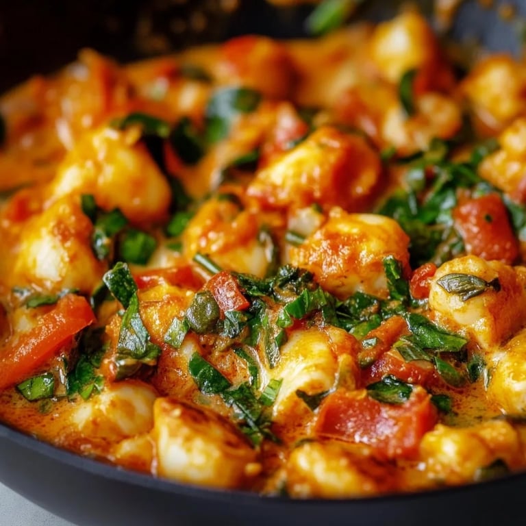 Cremiger Harissa-Kichererbseneintopf