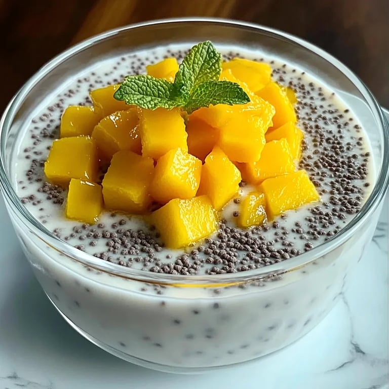 Mango-Kokos-Chia-Samen-Pudding