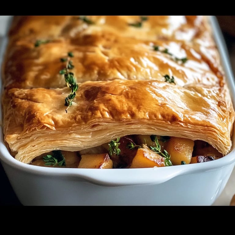 Chicken Pot Pie with Puff Pastry