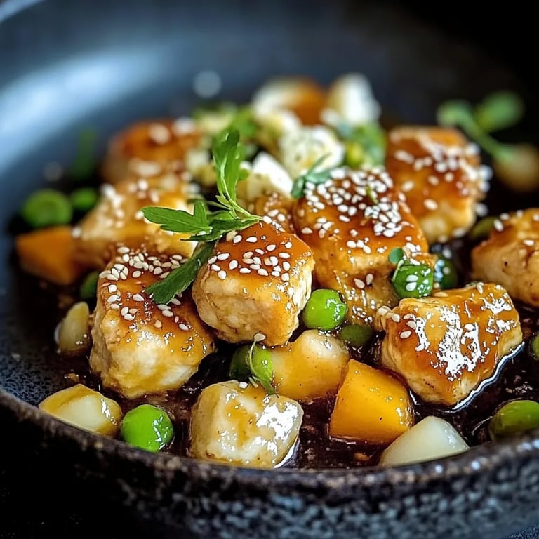 Karamellisiertes Sesam-Hähnchen