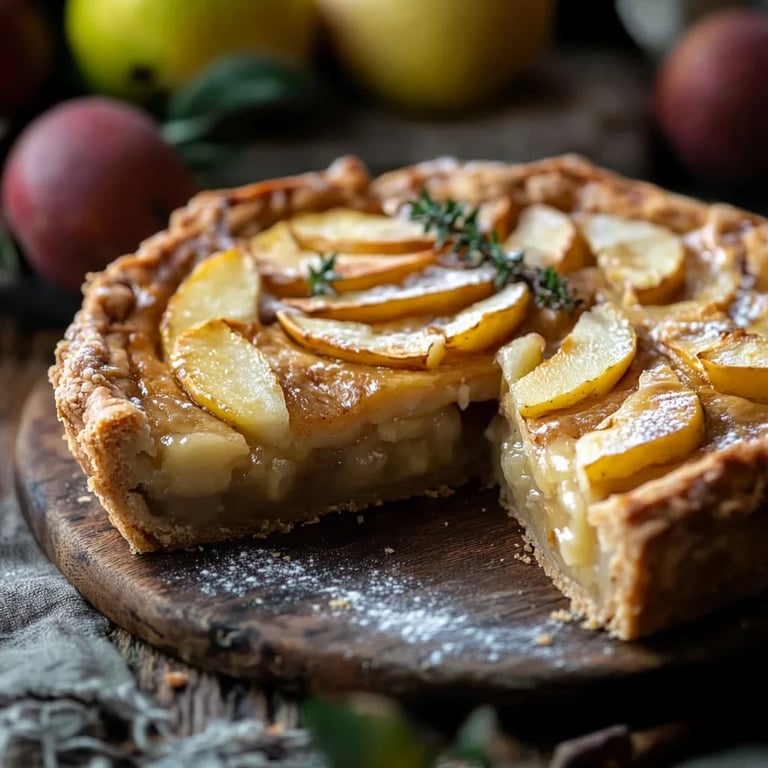 Gedeckter Apfelkuchen