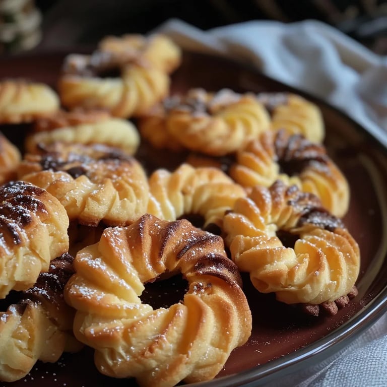 Einfaches Spritzgebäck mit dem Spritzbeutel