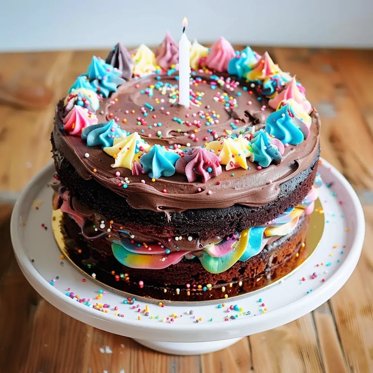 Pastel de Cumpleaños de Chocolate