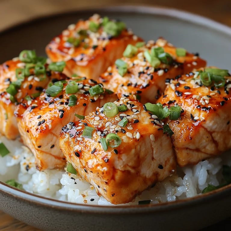 <p>Knuspriger Reis mit scharfem Lachs aus der Heißluftfritteuse: Ein Unglaubliches Ultimatives Rezept</p>