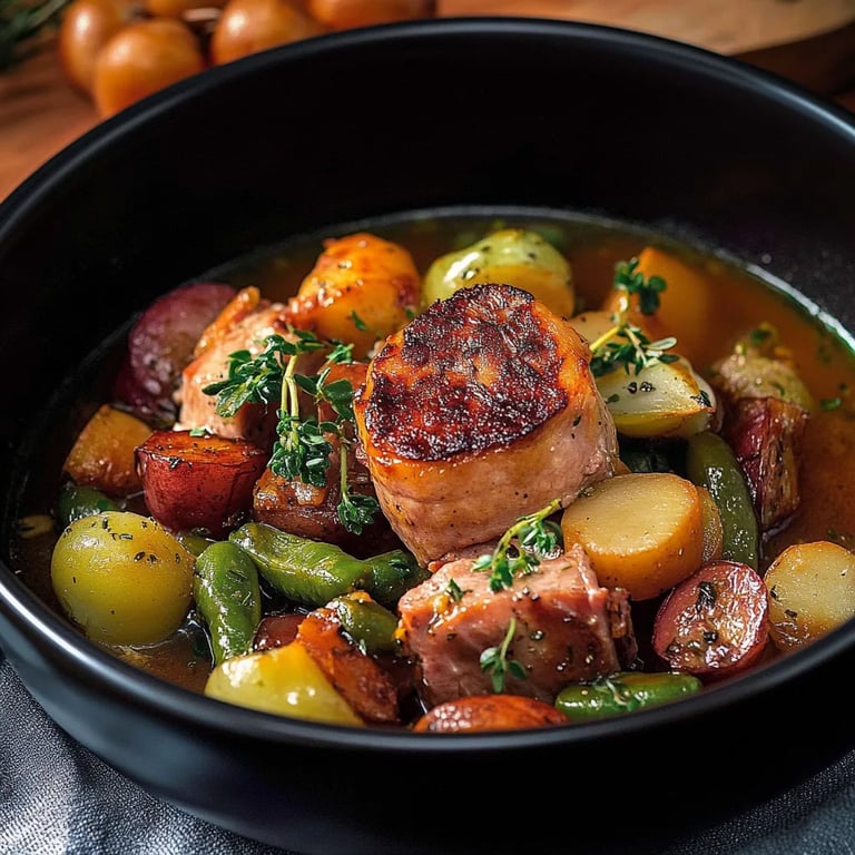 Rosenkohl-Topf mit Mettenden