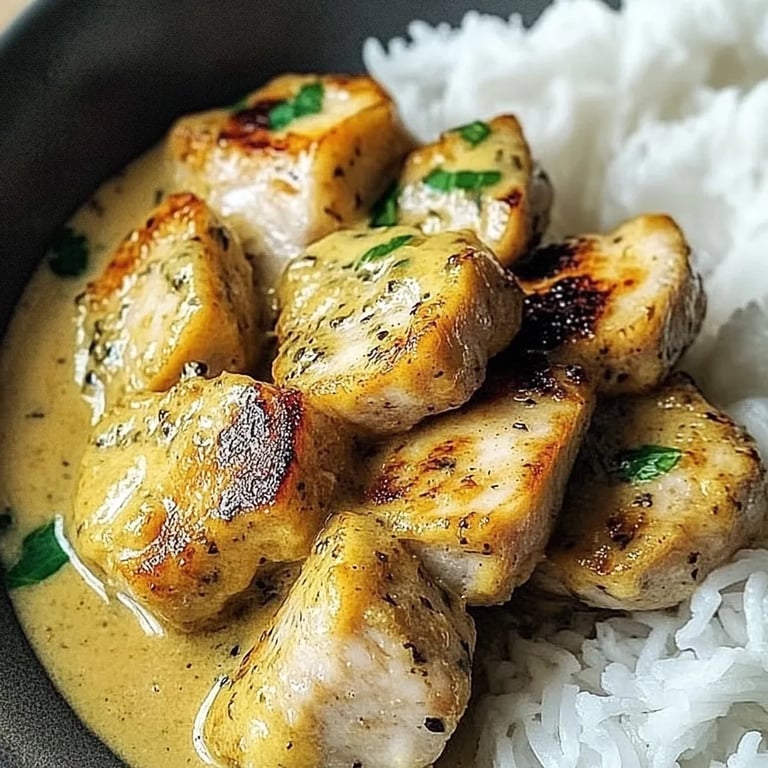 Schnelles Honig Senf Hähnchen mit Reis