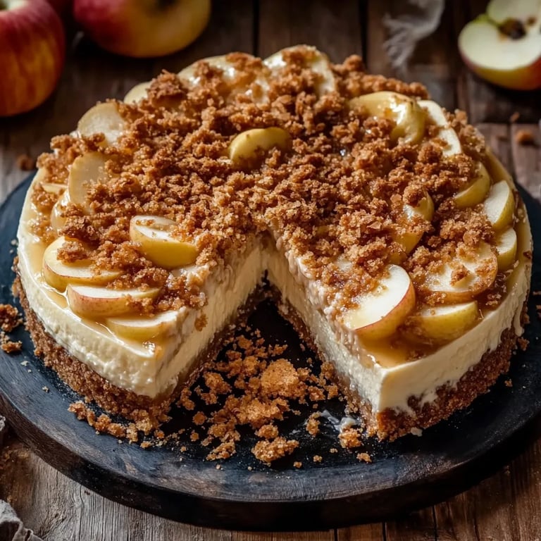 Apple Crumble Cheesecake – Fall’s Coziest Dessert