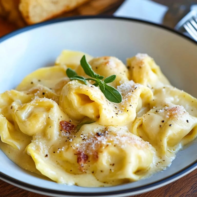 Tortellini-Auflauf mit Schinken-Käse-Sahne-Soße