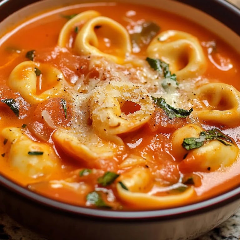 Easy Tomato Tortellini Soup