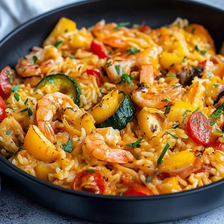 Gemüsepfanne mit Reis