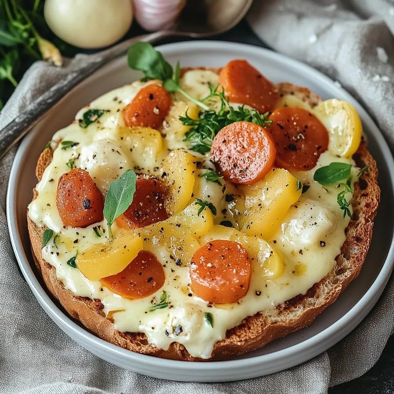 Blumenkohl-Kartoffel-Eintopf mit Würstchen