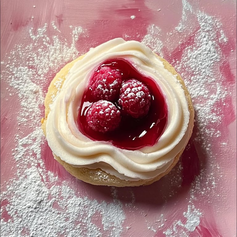 Marzipan Himbeer Plätzchen