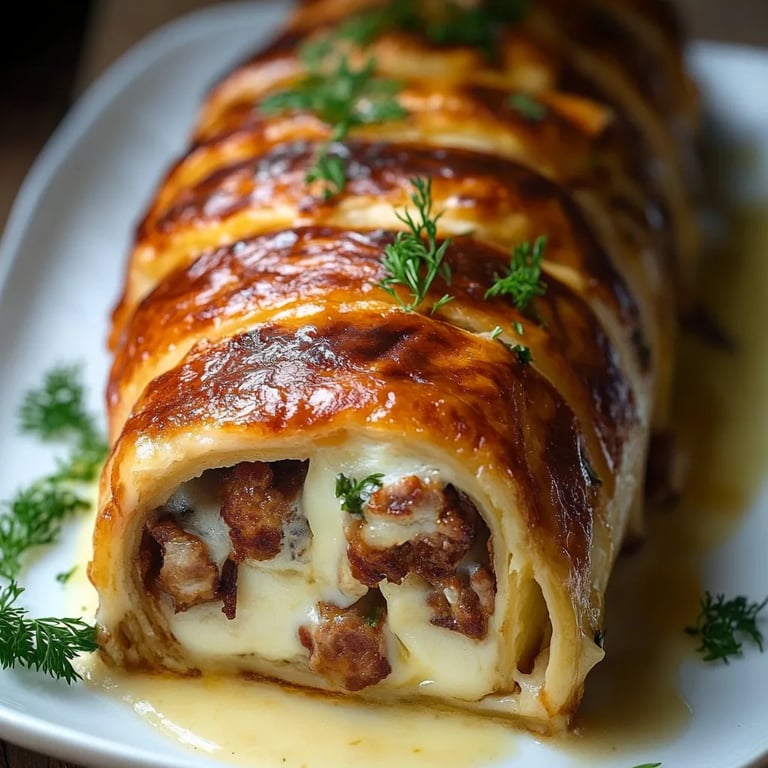 Hackfleisch-Käse-Rolle