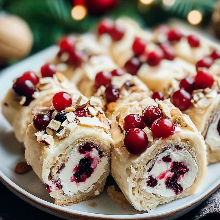 Festive Christmas Cranberry Roll Ups