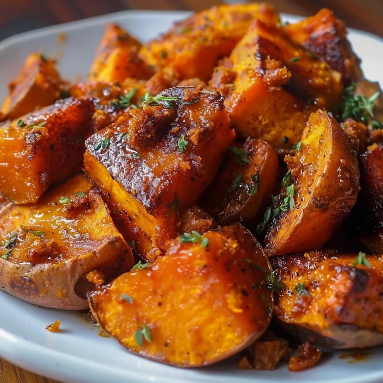 Cinnamon Maple Roasted Sweet Potatoes