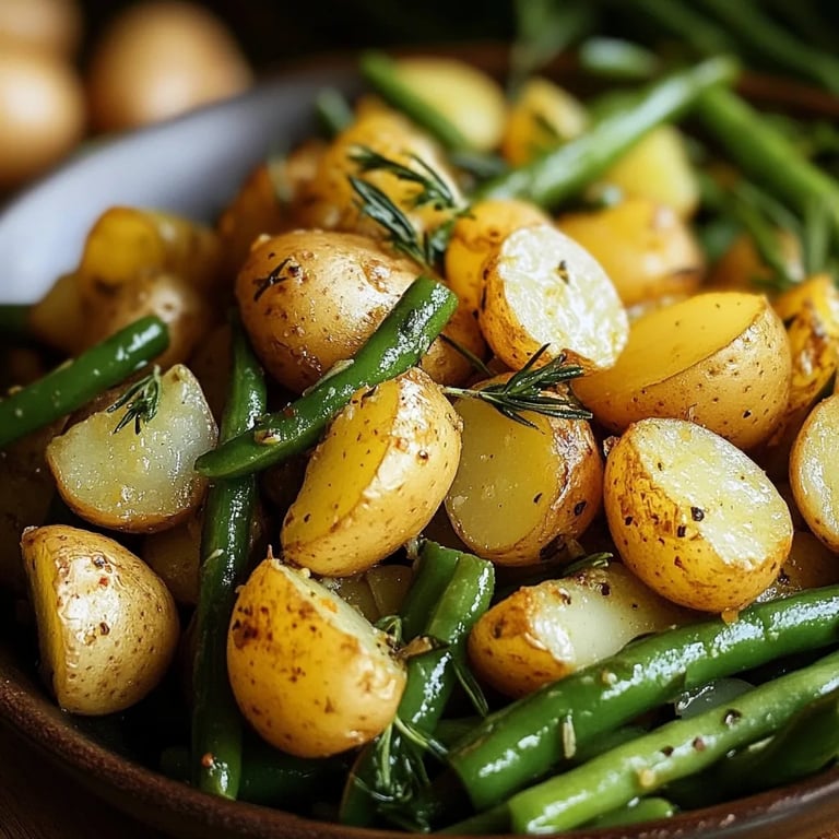 Kartoffeln und Grüne Bohnen