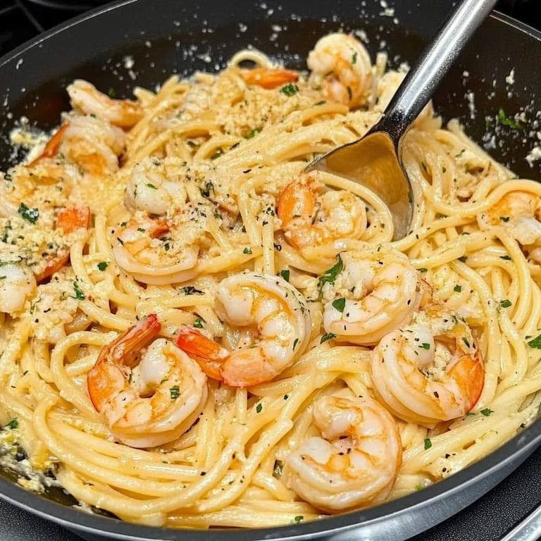 Fantastisk pasta med scampi: Det ultimata receptet för 4 personer