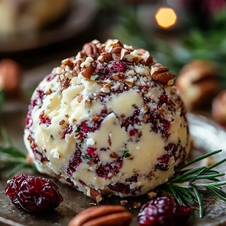 Festive Cranberry and Pecan Cheese Ball Recipe