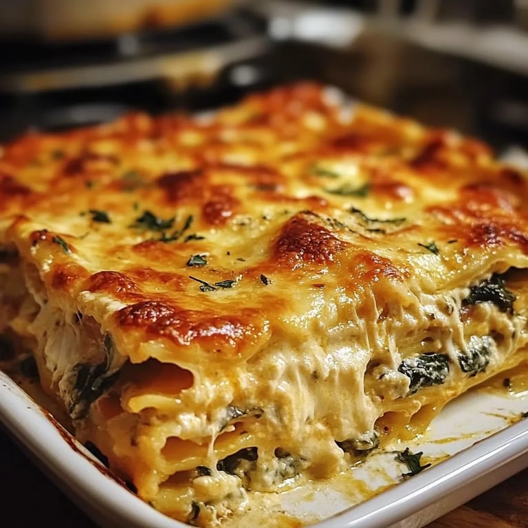 Lasanha de Cogumelos e Espinafre