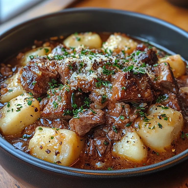 Ragoût de Côtes Courtes avec Purée de Pommes de Terre au Parmesan : Une Recette Incroyable Ultime