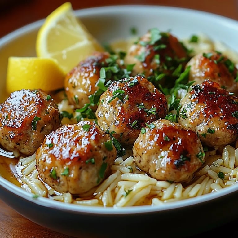 Greek Chicken Meatballs w/ Lemon Orzo: An Amazing Ultimate Recipe