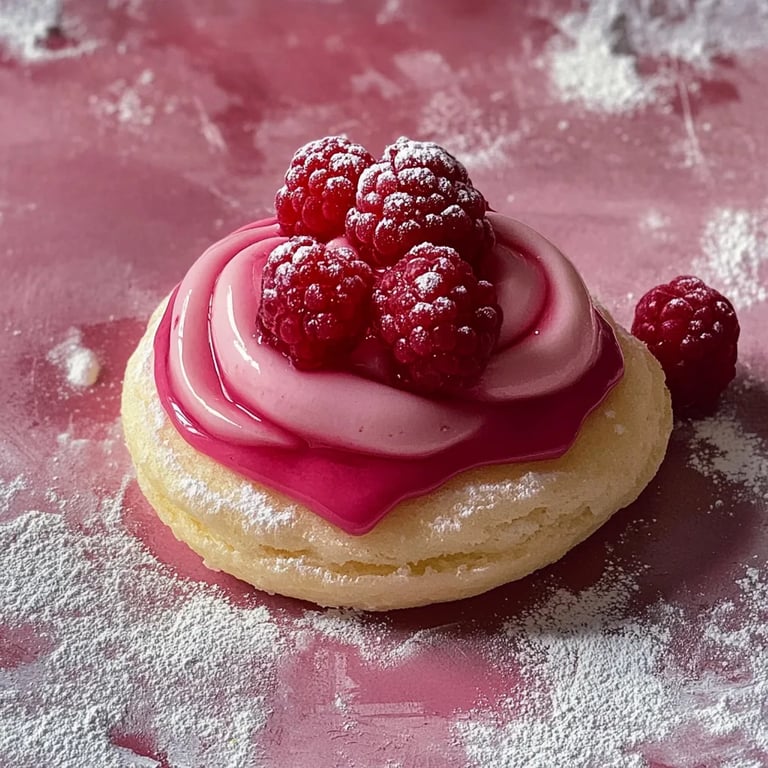 Marzipan Himbeer Plätzchen