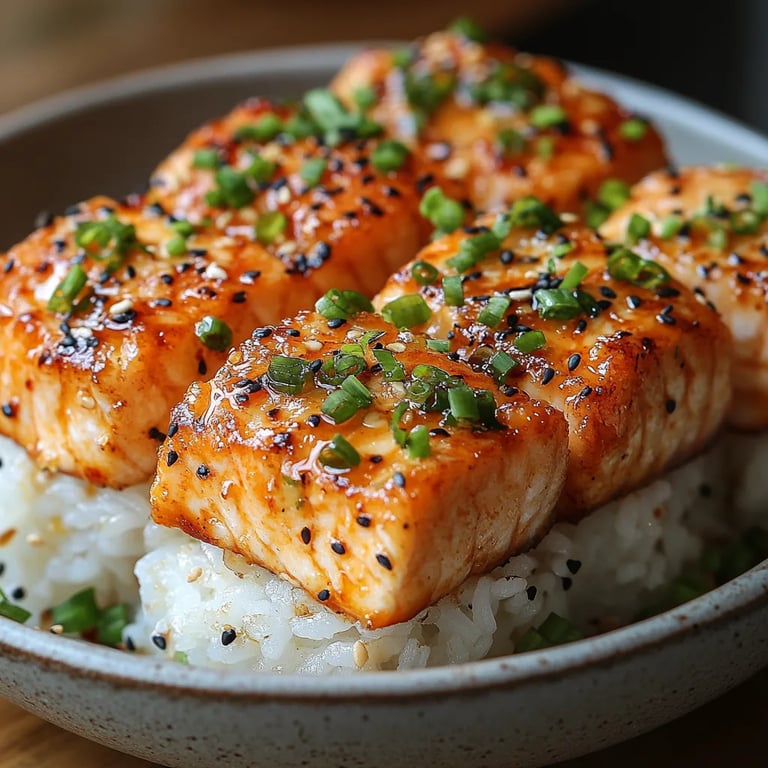 <p>Arroz Crujiente con Salmón Picante en Freidora de Aire: La Increíble Receta Última</p>