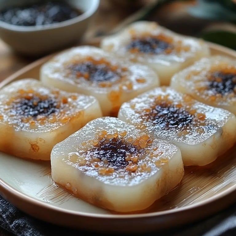 Glutinous Rice Cakes w/ Sweet Sesame Filling: An Incredible Ultimate Recipe