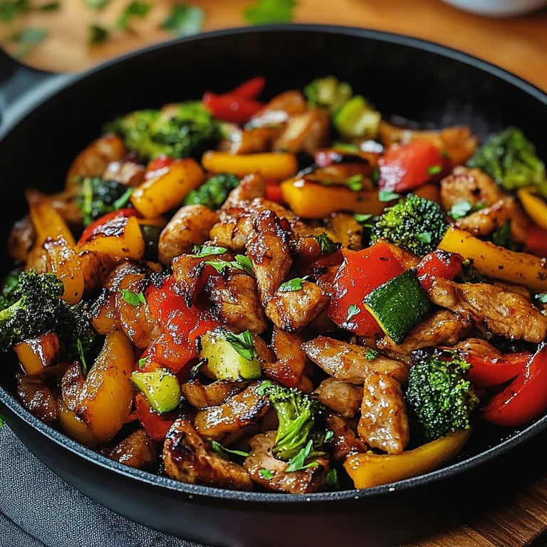 Low Carb Gemüsepfanne mit Putenstreifen