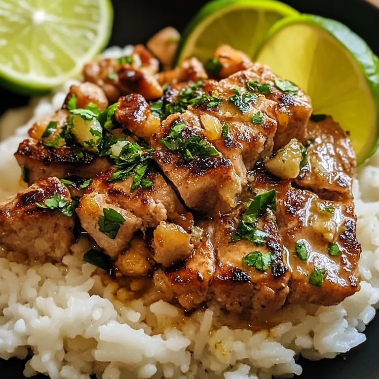 Zesty Ginger Lime Pork w/ Creamy Coconut Rice: An Incredible 7-Step Recipe