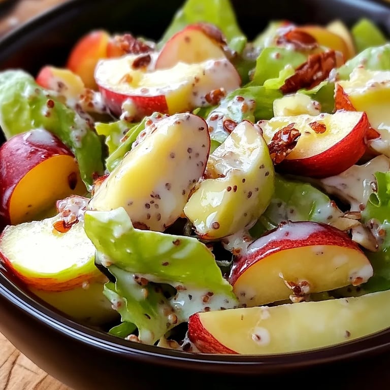 Frischer und einfacher Apfelsalat
