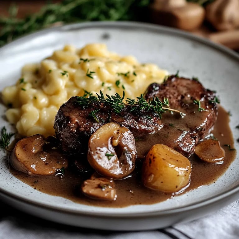 Schwäbisches Kalbslebergeschnetzeltes