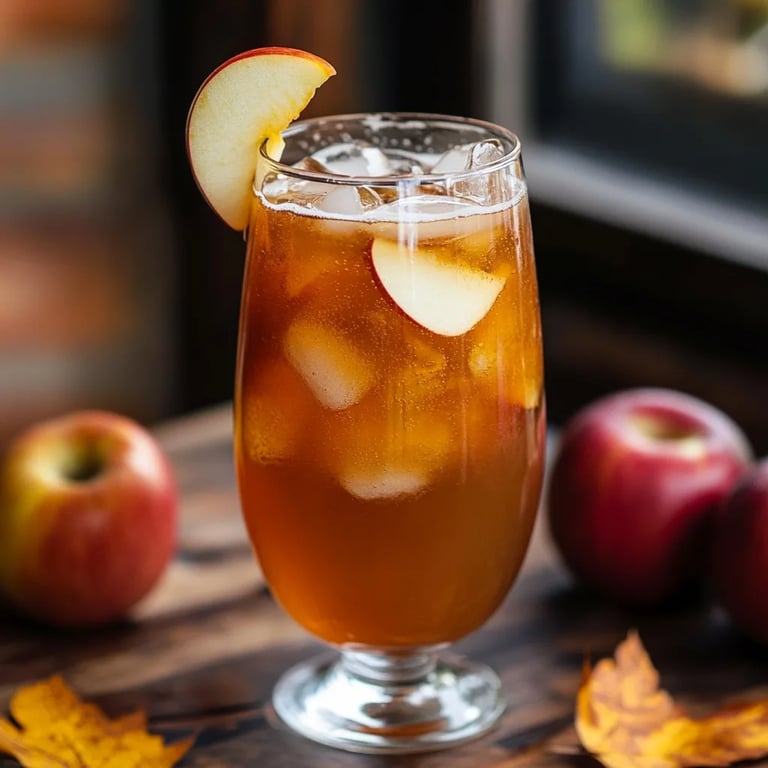 Caramel Apple Spritz Mocktail