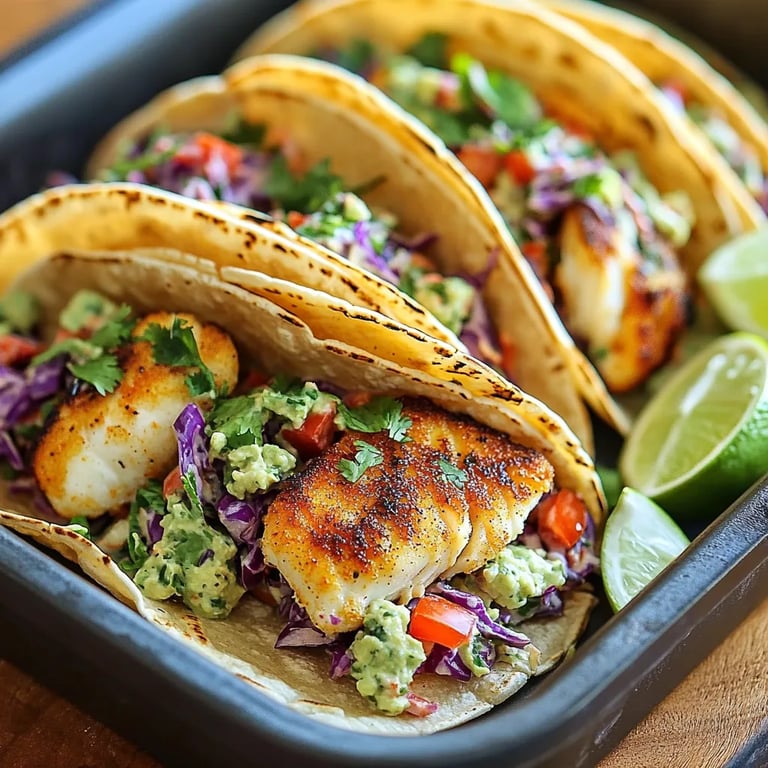 Easy Fish Tacos with Cilantro Lime Slaw
