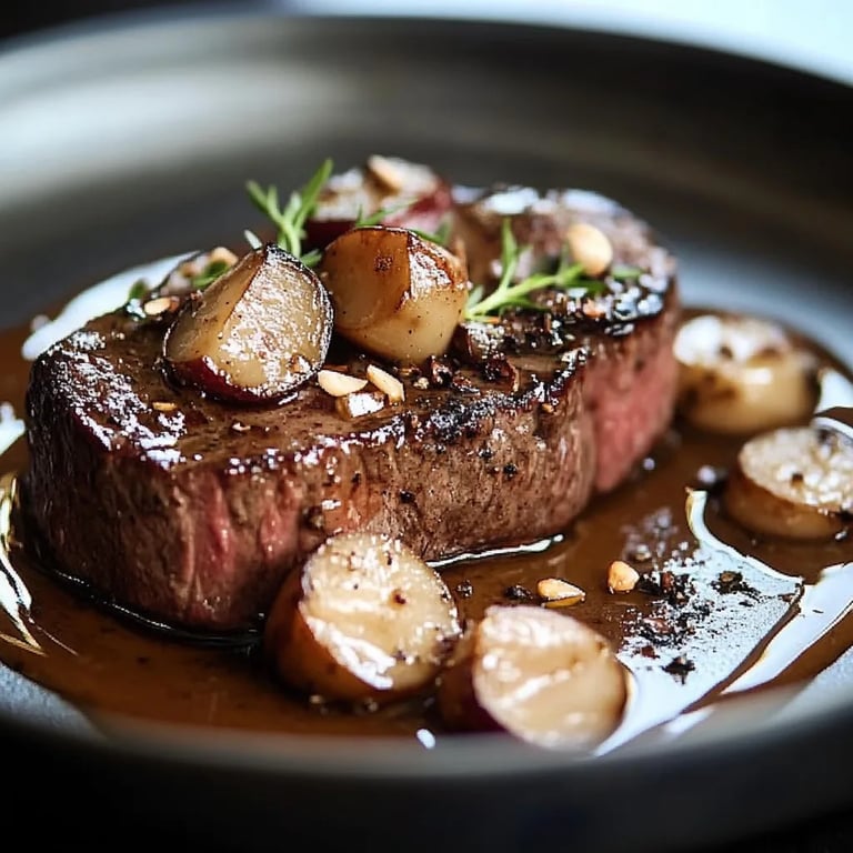 Zartes Rinderfilet in Balsamico-Cremesauce