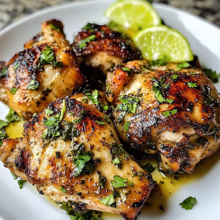 Crispy Cilantro Lime Chicken Thighs